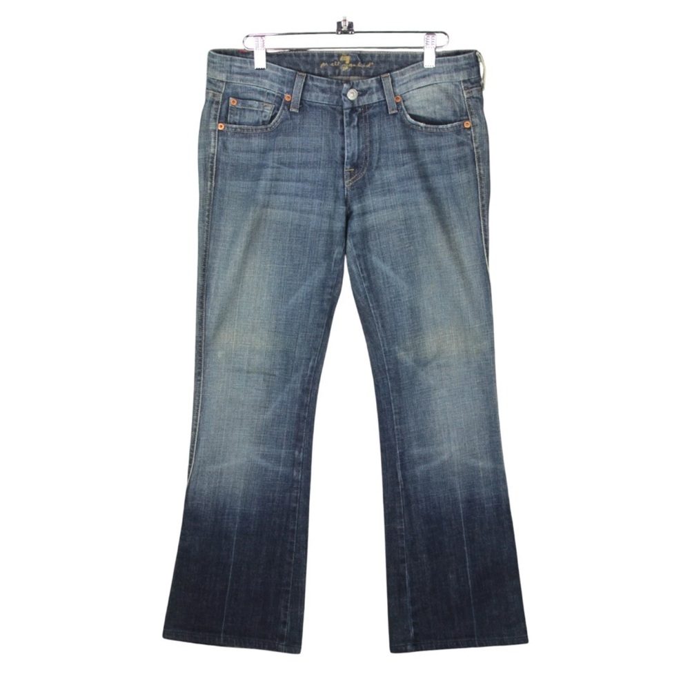 7 For All Mankind Jeans Women 28(31x28) Blue Bootcut Denim Y2k Casual Stretch